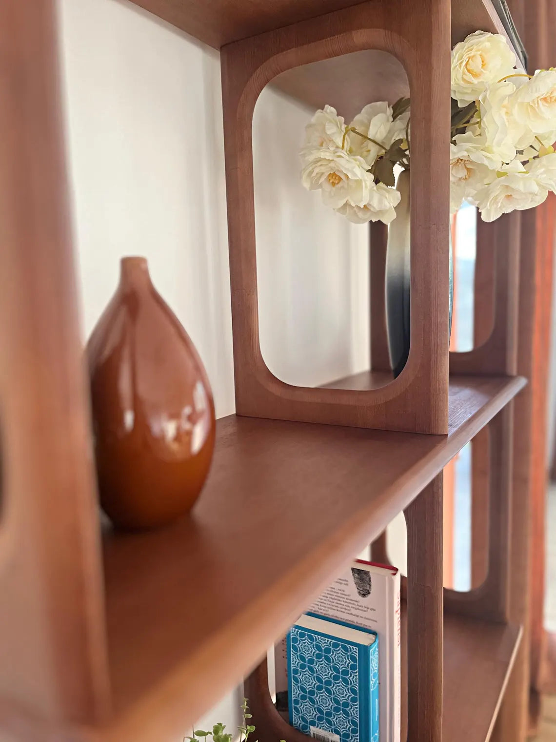 Mid-Century modern shelf, Wooden Bookshelf, Bookcase, ZigZag Bookshelf, Wall shelf, Wood shelf, Raumtrenner regal, Regale, mcm shelf